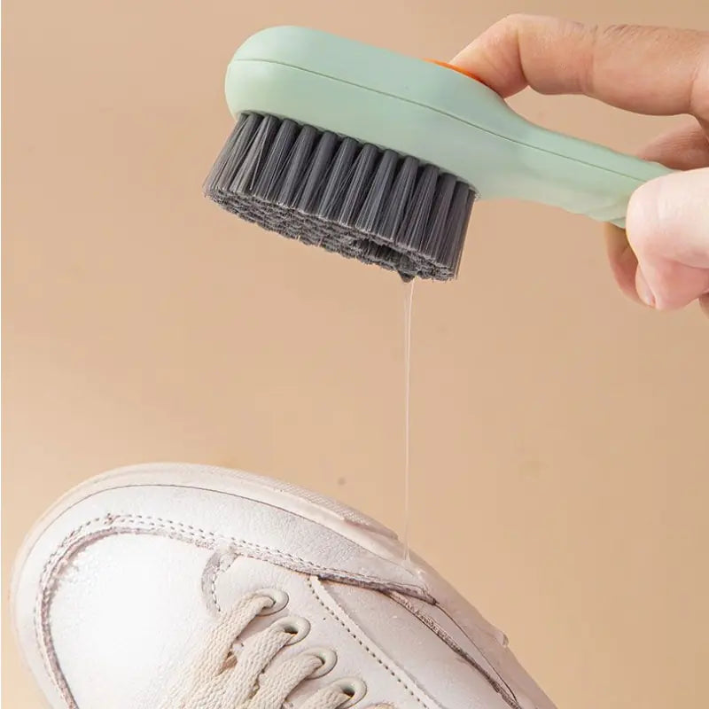 Laundry Brush with Built-In Liquid Dispenser