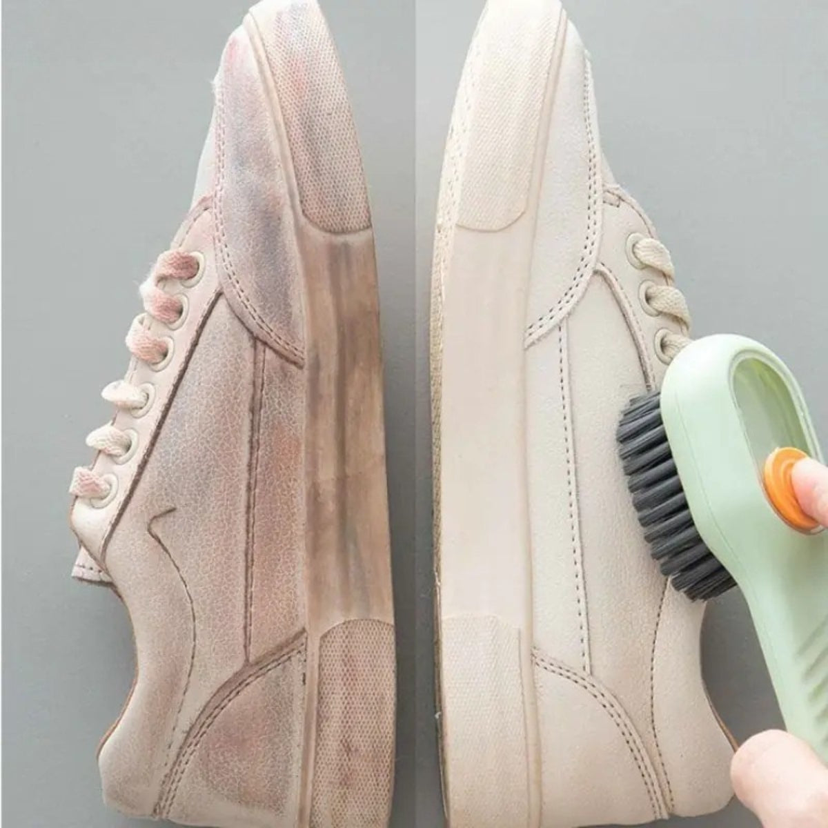 Laundry Brush with Built-In Liquid Dispenser