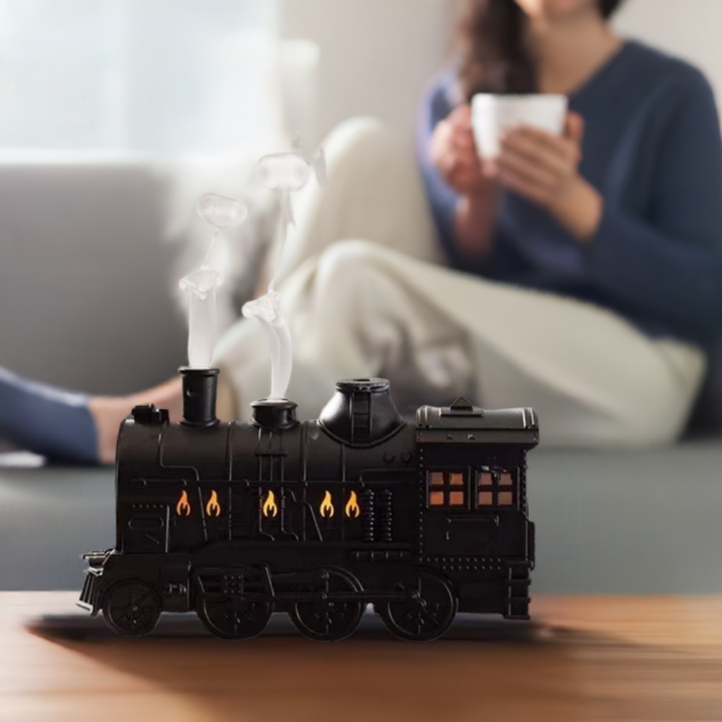 Steam Train Humidifier & Diffuser with LED Light